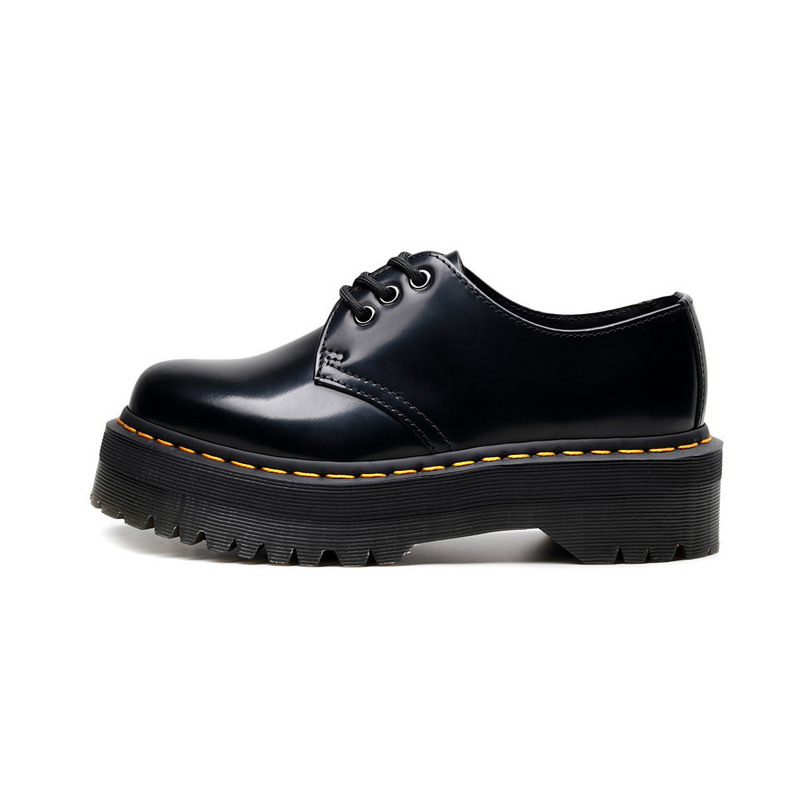 Stivali Dr Martens serie 1461 in vera pelle quad cù 3 fori di corda