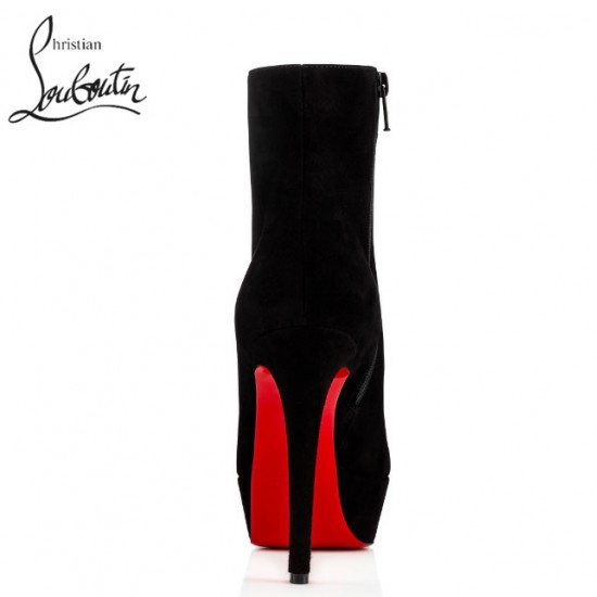 CL Christian Louboutin Botines sòlides de sola vermella amb cremallera lateral