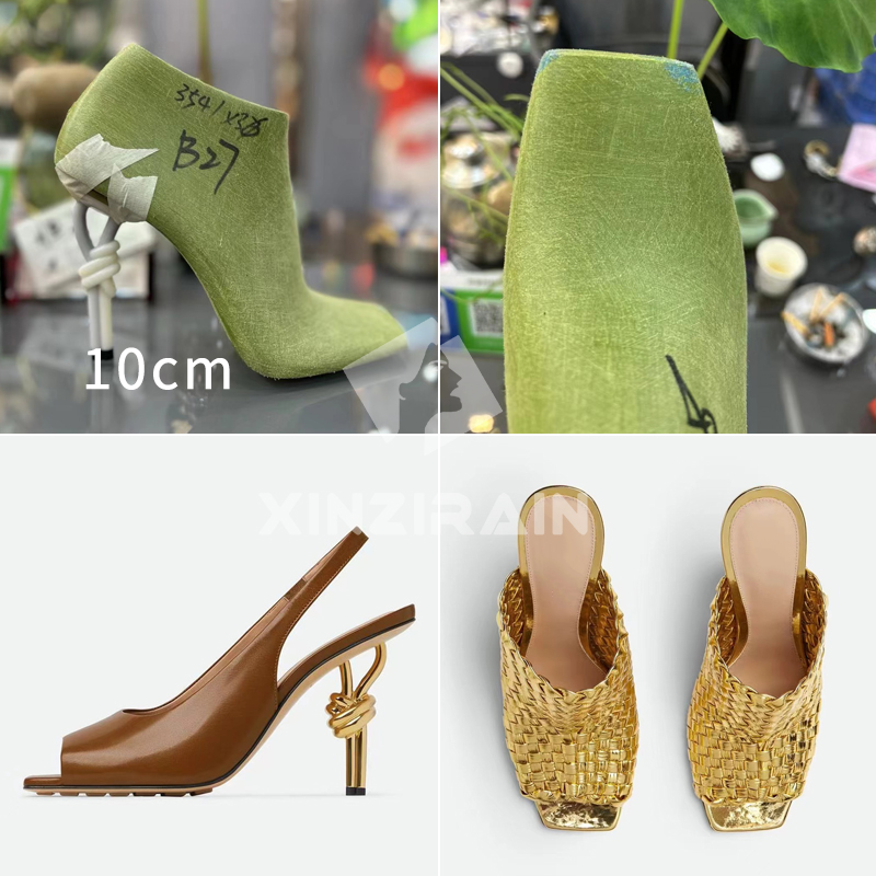 Acuan Tumit Gaya Bottega Veneta untuk Sandal Kaki Terbuka Tersuai Tinggi Tumit 100mm