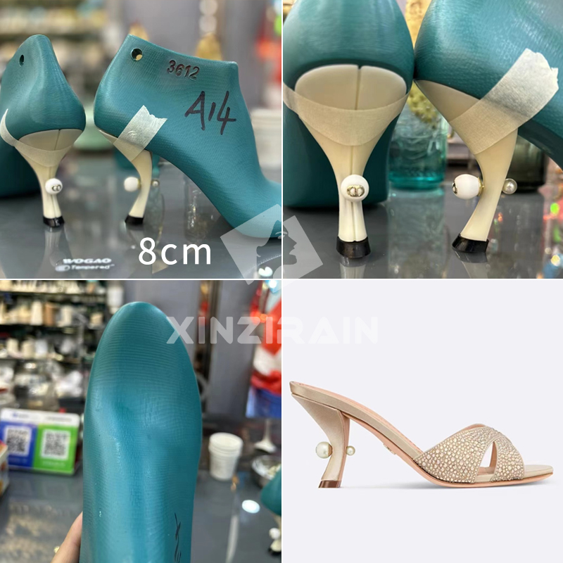 Muffa di tacchi decorati cù palle per sandali di donna Altezza 80 mm