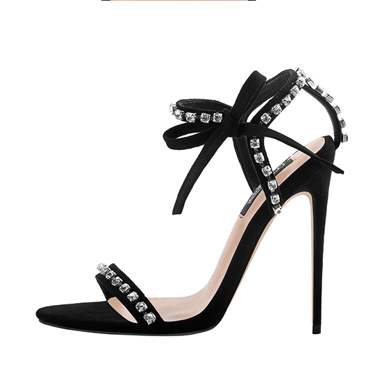 Fixed Competitive Price Rose Gold Flat Sandals - Custom made Ankle Strap Rhinestone Stiletto Sandals – Xinzi Rain