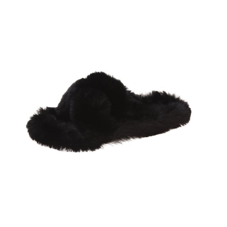 PriceList for Ladies Slippers 2020 - 7 color flat cross straps leisure outdoor home fluffy faux fur slippers for women – Xinzi Rain