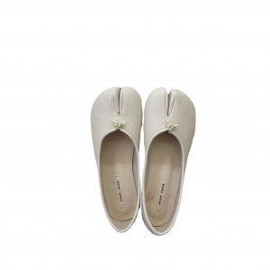 New Arrival Minimalist Round ntiv taw Split-Toe Low-Heel Ib nkawm khau