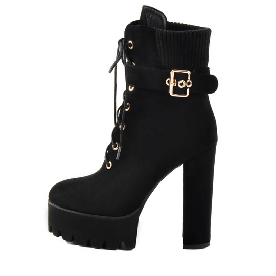 Ankle Platform High Heel Boots