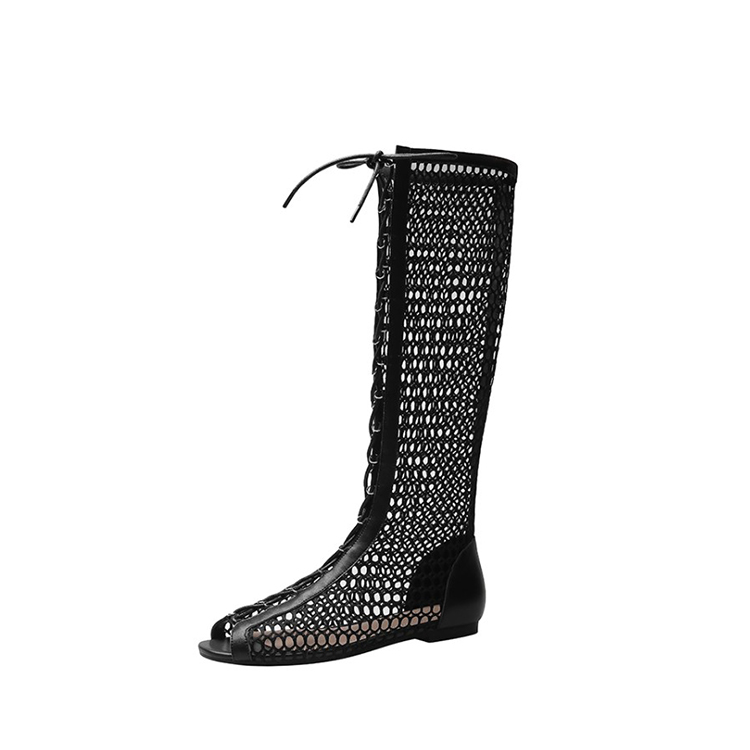 Tshiab txias mesh net style tsim 2022 tshiab tus kheej net khau boots