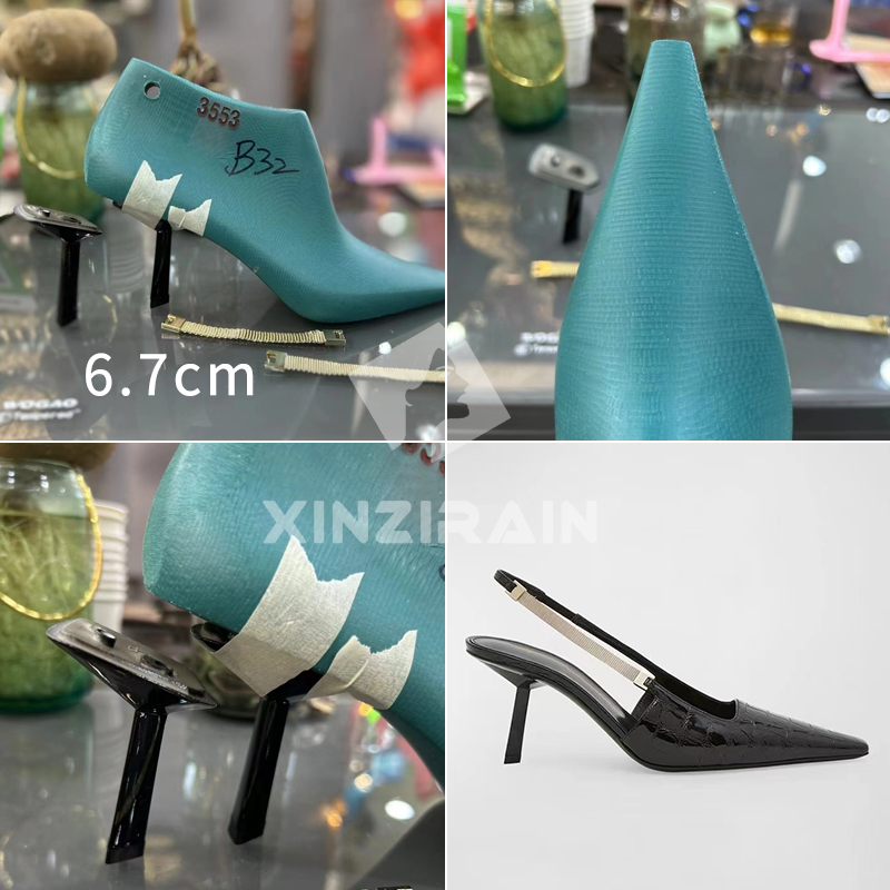 YSL Style Heel Pwm rau Peep-Ntoe Pumps 67mm Heel Height