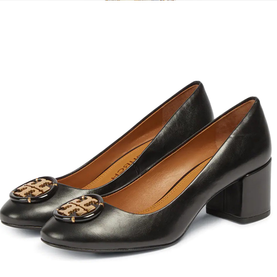 TORY BURCH Multi Logo 55 leather pumps best replica best quality