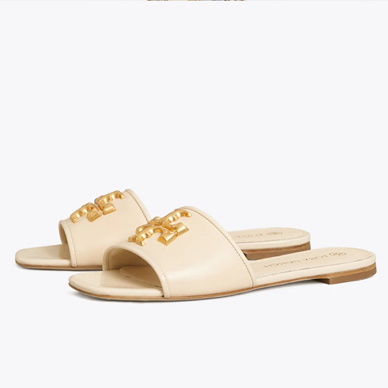 TORY BURCH Tawv slides Qhov zoo tshaj plaws replica Tory Burch designer khau zoo tshaj plaws