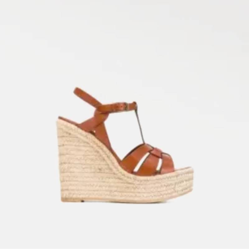 Hemp Rope Slope With Platform Sandals